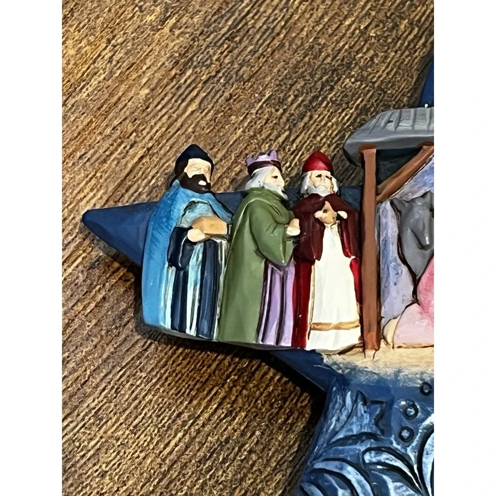 Jim Shore Nativity Star Ornament Holy Family Rustic Farmhouse Folk Art Christmas